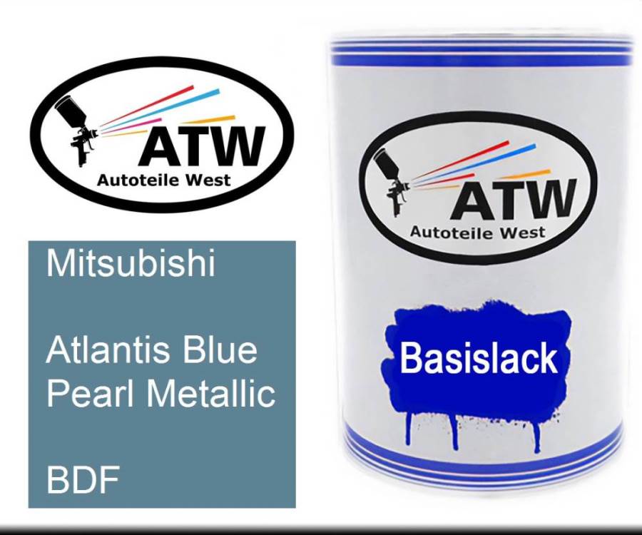 Mitsubishi, Atlantis Blue Pearl Metallic, BDF: 500ml Lackdose, von ATW Autoteile West.